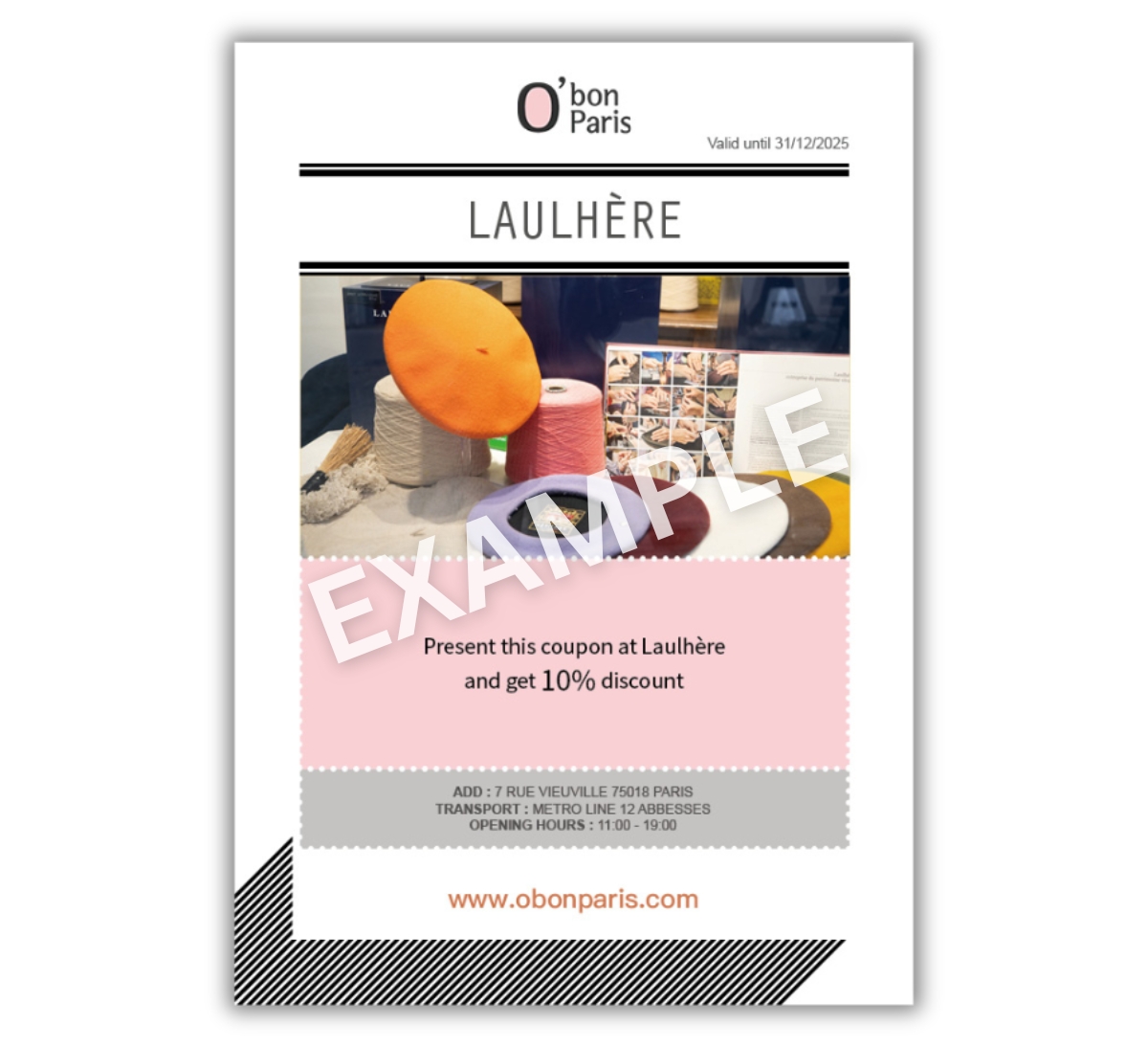 Coupon HERITAGE PAR LAULHERE